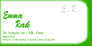 emma rak business card