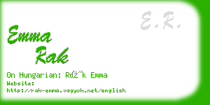 emma rak business card